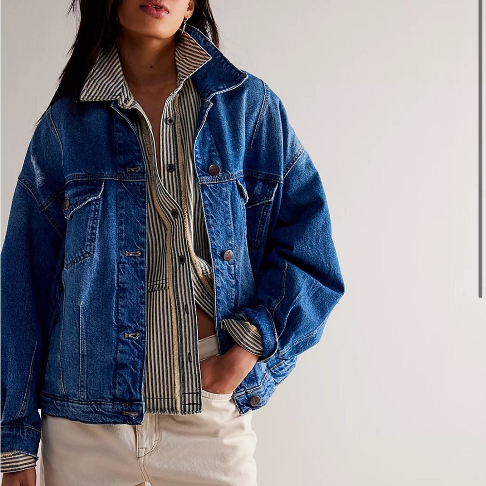 Free people All In distressed denim jacket